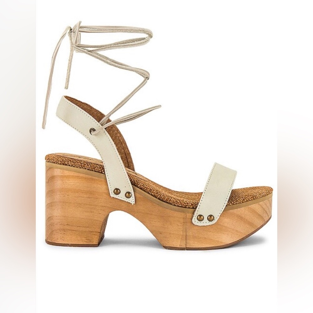 Free People Cream Platform Sandals